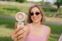 Verbatim Cool 'n' Go Ice Touch Pro Handheld Fan White/Silver