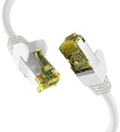 CAT6a WEISS 7,5m Patchkabel S/FTP PIMF, RJ45 Netzwerkkabel Ethernetkabel LAN DSL
