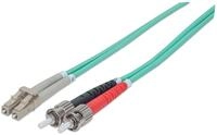 INTELLINET LWL Anschlusskabel LC/ST 5m Multimode OM3 Aqua