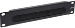 InLine&reg; 10 Kabel Durchf&uuml;hrungsplatte mit B&uuml;rste, 1HE, RAL 9005 schwarz