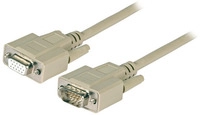 VGA Verl&auml;ngerungskabel, 2x HD-DSub 15, St.-Bu., 2,0m, beige