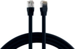 RJ45 Patchkabel S/FTP, Cat.6, PVC, kurze, T&uuml;lle, UL, 3m, schwarz