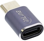 InLine&reg; USB4 Adapter, USB-C Stecker/Buchse, Aluminium, grau