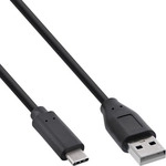 InLine&reg; USB 2.0 Kabel, USB-C Stecker an A Stecker, schwarz, 1m