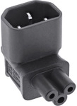 InLine&reg; Netzadapter IEC 60320 C14 / C5, oben/unten gewinkelt, 3pol Kaltger&auml;te