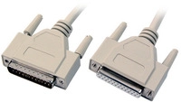 Datenkabel seriell 1:1, 2x DSub 25, St.-Bu., 1,0m, beige
