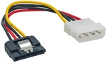 InLine&reg; SATA Stromadap.-Kab., 1x 13,34cm (5,25) BU/15pol SATA ST, Lasche, 0,30m
