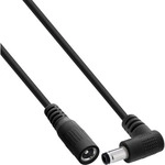 InLine&reg; DC Verl&auml;ngerungskabel, Winkelstecker, 5,5 x 2,5 mm, schwarz, 5 m