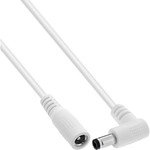 InLine&reg; DC Verl&auml;ngerungskabel, Winkelstecker, 5,5 x 2,5 mm, wei&szlig;, 5 m