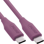 InLine&reg; USB 2.0 Kabel, USB-C Schnellladekabel 100W, Wild Berry/violett 0,5m