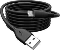 DIGITUS USB 2.0 Kabel Typ A-Lightning Silikon 1m MFI schwarz