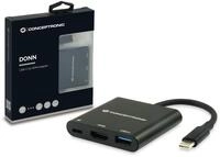 CONCEPTRONIC 3-1 Dock USB-C->HDMI/USB-A/100WPD 25cm sw