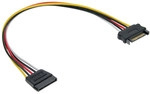 InLine&reg; Strom Verl&auml;ngerung intern, SATA Stecker / Buchse, 0,50m