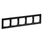 Legrand 765385 SEANO+5-fach Rahmen in der Farbausf&uuml;hrung Schwarz lackiert