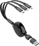 2GO USB/USB-C 5in1 Ladekabel Micro-USB/Lightn/USB-C 100cm sw