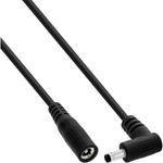 InLine&reg; DC Verl&auml;ngerungskabel, Winkelstecker, 4,0 x 1,7 mm, schwarz, 2 m