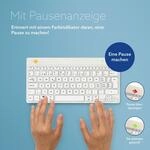 R-Go Tastatur Compact Break DE-Layout kabellos Wei&szlig;