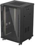 LANBERG 19" 18U 600x600 freistehend Glast&uuml;r (FlatPack) sw