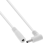 InLine&reg; DC Verl&auml;ngerungskabel, Winkelstecker, 3,5 x 1,35 mm, wei&szlig;, 5 m