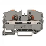 WAGO 2216-1201 2-Leiter-Durchgangsklemme,mit Dr&uuml;cker,16mm&sup2;,grau