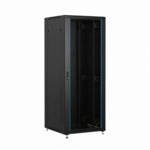 19'' Netzwerkschrank PEL 24HE 600x600 RAL9005, Front Glas 1-tlg., R&uuml;ck Stahl...