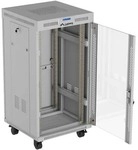 LANBERG 19" 22U 600x600 freisteh. LCD Glast&uuml;r V2(FlatPack)gr