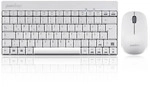 Perixx PERIDUO-712 DE W, Mini Tastatur und Maus Set, schnurlos, wei&szlig;