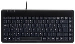Perixx PERIBOARD-409 H, DE, Mini USB-Tastatur, 2 Hubs, schwarz