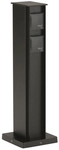 ALBERT Steckdosens&auml;ule schwarz 662106 4 Schukosteckdosen H=500mm