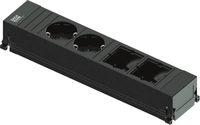 Bachmann Steckdoseneinheit 916.0601 Power Frame 2xSchuko 2xABD schwarz