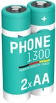 ANSMANN 5030802 NiMH-Akku Mignon AA, Phone DECT, 1300mAh, 2er-Pack