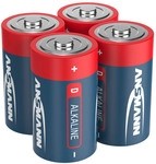 ANSMANN 5015581 RED Alkaline-Batterie, Mono (D), LR20, 4er Pack
