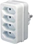 Brennenstuhl Adapterstecker Euro 4 4x wei&szlig;