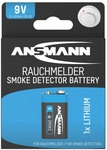 ANSMANN 5021023-01 10-Jahre-Lithiumbatterie f&uuml;r Rauchmelder 9V-E-Block, longlife