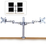 Lindy 40697 Flachbildschirm-Tischhalterung Silber Tisch/Bank