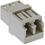 InLine&reg; LWL Kupplung, Duplex LC/LC, multimode, beige, Keramik-H&uuml;lse