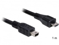 DELOCK USB Kabel Micro-B -> Mini-B St/St 1.00m sw