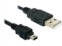 DELOCK USB Kabel A -> Mini-B St/St 1.50m sw