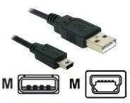DELOCK USB Kabel A -> Mini-B St/St 0.70m sw