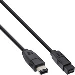 InLine&reg; FireWire Kabel, IEEE1394 6pol Stecker zu 9pol Stecker, schwarz, 3m