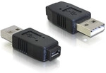 DeLOCK Adapter USB micro-A+B female to USB2.0-A male