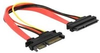 DELOCK SATA-Verl. SATA 22pin -> SATA 22pin St/Bu 0.20m rot