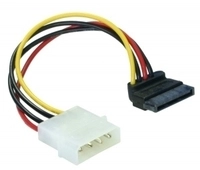 DELOCK Stromkabel SATA 15Pin down -> Molex 4Pin Bu/St intern