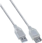 InLine&reg; USB 2.0 Verl&auml;ngerung, St/Bu, Typ A, transparent, 2m