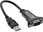 InLine&reg; USB 2.0 zu Seriell Adapterkabel, USB A an 9pol Sub D Stecker, 0,25m