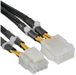InLine&reg; Strom Verl&auml;ngerung intern, 2x4pol ST zu 8pol BU, Mainboard, 0,30m