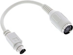 InLine&reg; Tastatur-Adapterkabel, 5pol DIN-Buchse an PS/2-Stecker, L&auml;nge: ca. 10cm