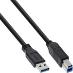 InLine&reg; USB 3.2 Gen.1 Kabel, A an B, schwarz, 2m