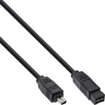 InLine&reg; FireWire Kabel, IEEE1394 4pol Stecker zu 9pol Stecker, schwarz, 1m