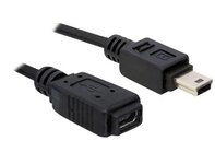 USB Verl. Delock Mini-B -> Mini-B St/Bu 1.00m sw